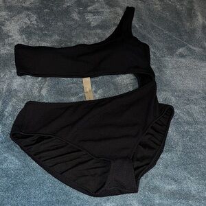 J. Crew Black and Blue Textured Fabric